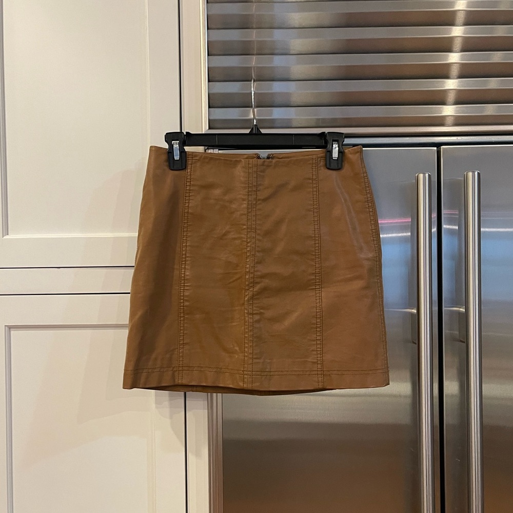 Free People Brown Mini Skirt